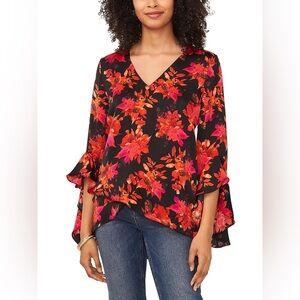 Vince Camuto floral printed 3/4 sleeve